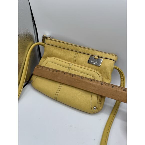 Tignanello Yellow Leather Crossbody Shoulder Bag - Picture 5 of 8